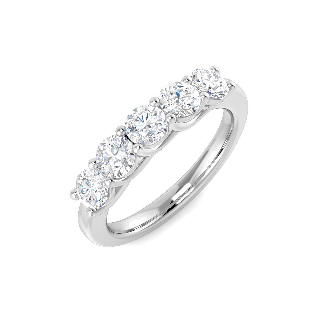 Five Stone Diamond Ring 0.29ct–2.1ct – SL8480 – 18k White Gold