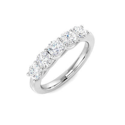 Five Stone Diamond Ring 0.29ct–2.1ct – SL8480 – 18k White Gold
