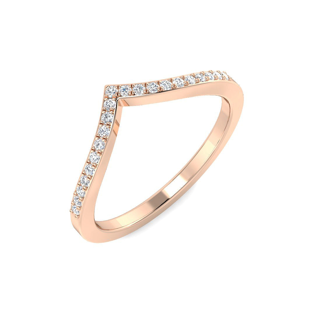 Wishbone Diamond Ring 0.1ct–0.29ct – SR3878 – 18k Rose Gold