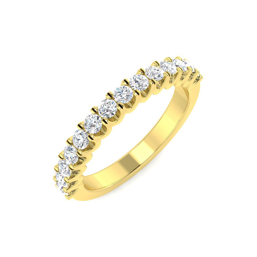 Half Eternity Diamond Ring 0.33ct–1.02ct – SR3728 – 18k Yellow Gold