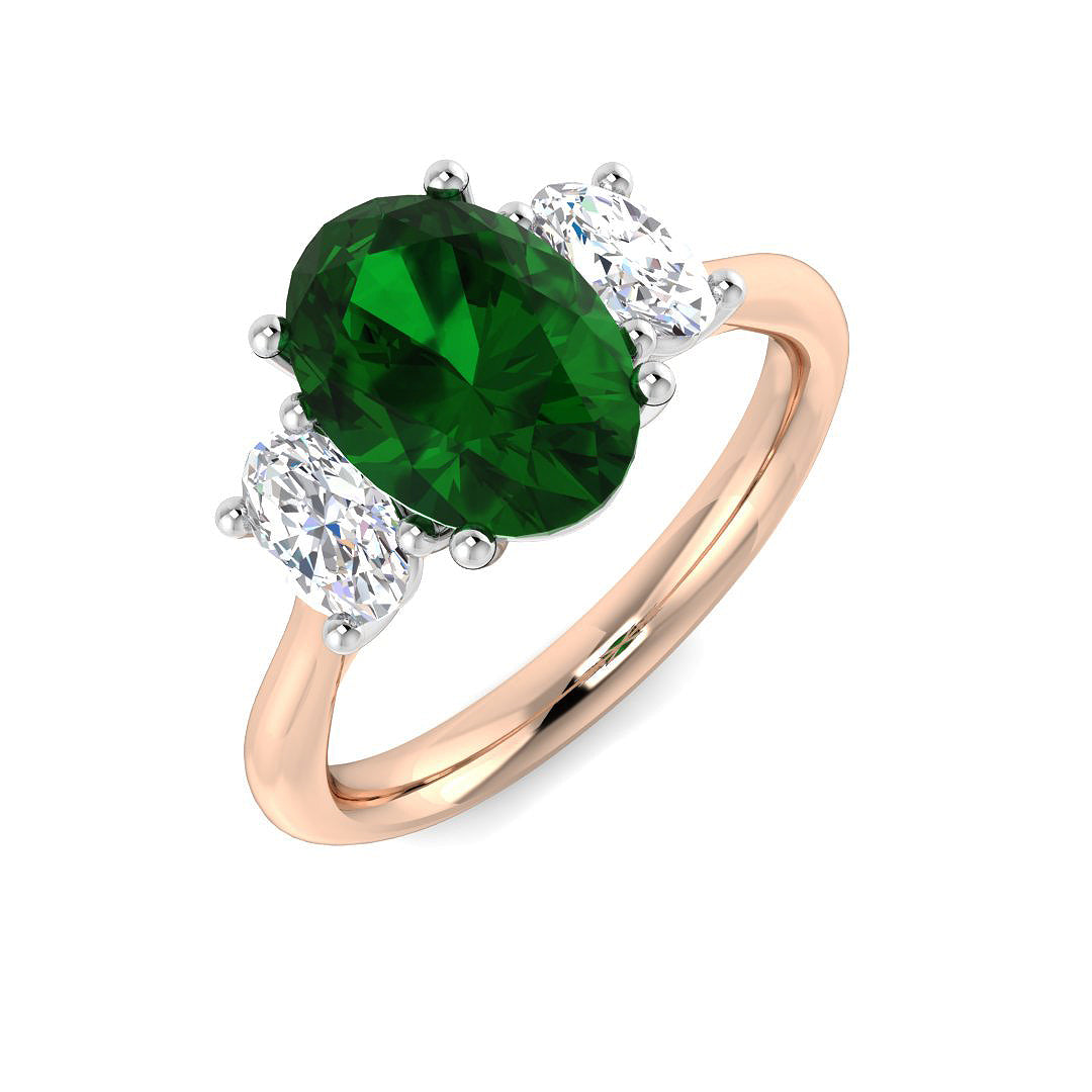 Ruby Lab-Grown Diamond Ring 2.39ct–2.89ct – SR635 – 18k Rose Gold