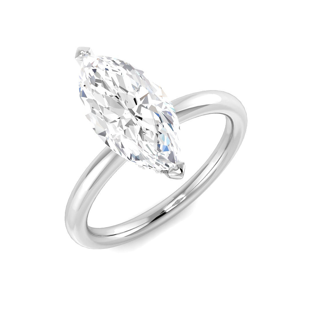Engagement Lab-Grown Diamond Ring 2.18ct–2.2ct – SR6041 – 18k White Gold