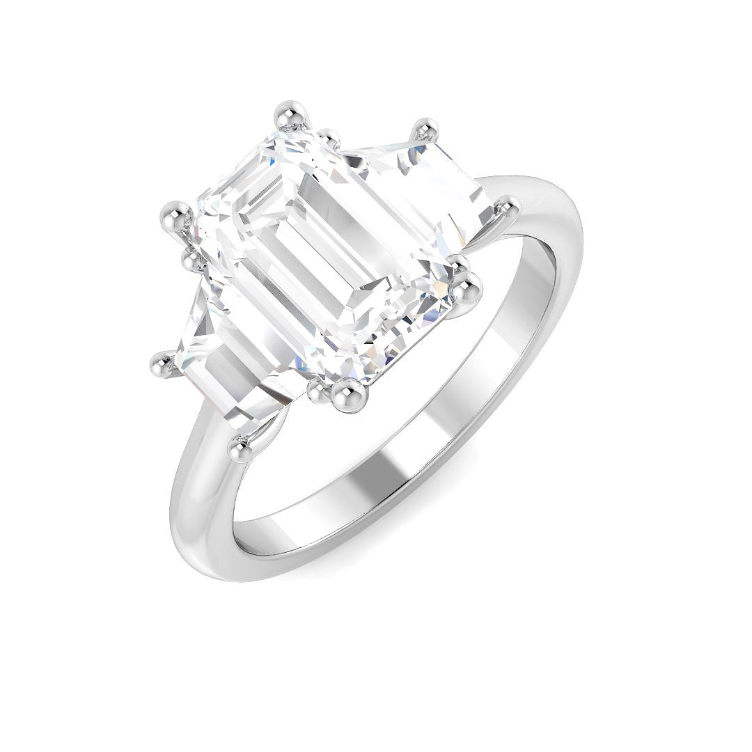 Three Stone Lab-Grown Diamond Ring 3.26ct – SR6334 – 18k White Gold