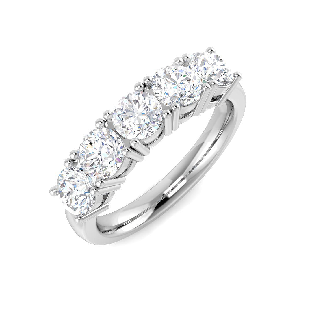 Five Stone Diamond Ring 1.48ct – SR5620 – 18k White Gold