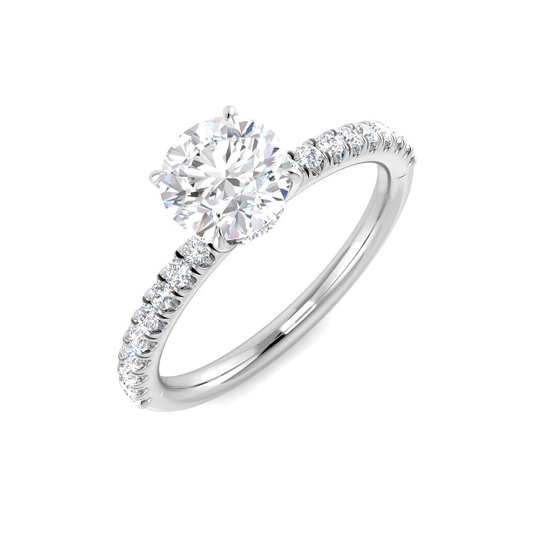 Engagement Lab-Grown Diamond Ring 1.29ct–1.34ct – SR5643 – 18k White Gold