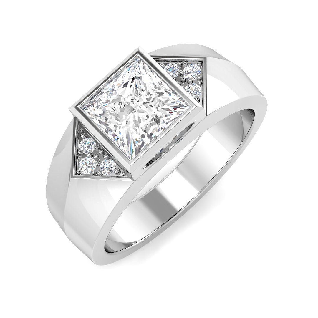 Signet Lab-Grown Diamond Ring 2.11ct – SR5606 – 18k White Gold