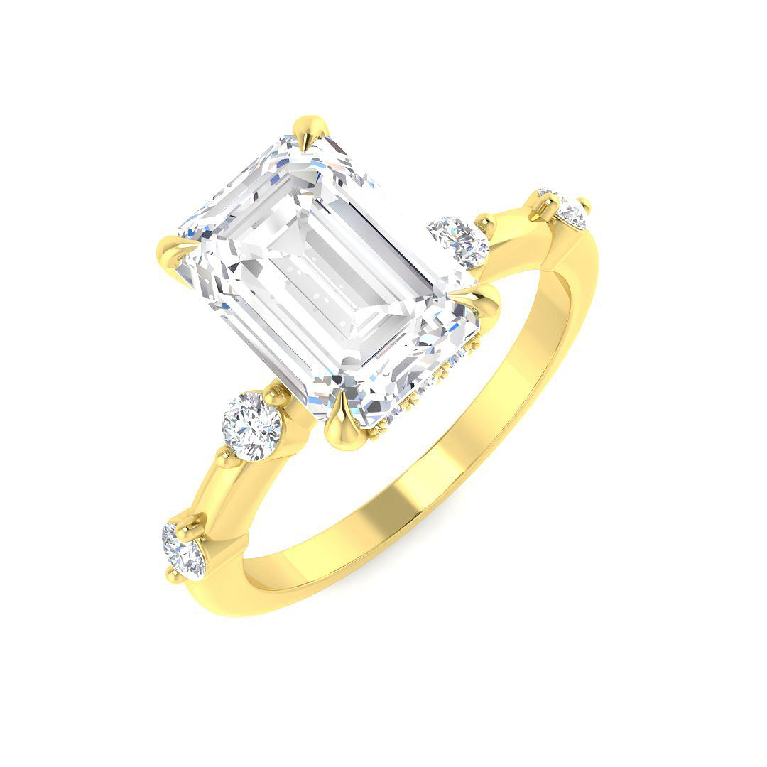 Engagement Lab-Grown Diamond Ring 3.35ct – SR5503 – 18k Yellow Gold