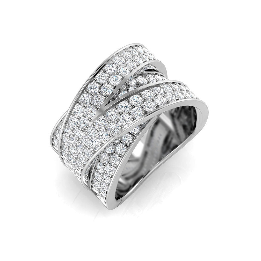 Pave Diamond Ring 2.06ct – XYR10787 – 18k White Gold