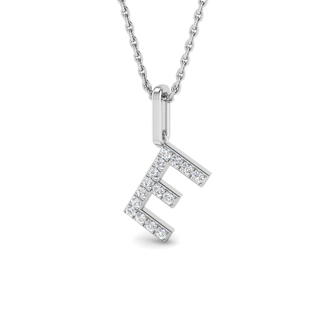 Initials Diamond Ring 0.11ct – SP5171-E – 18k White Gold