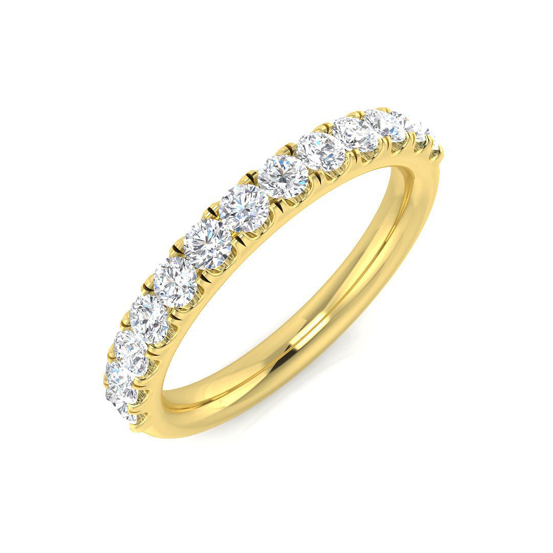 Half Eternity Diamond Ring 0.49ct – XYR11329 – 18k Yellow Gold