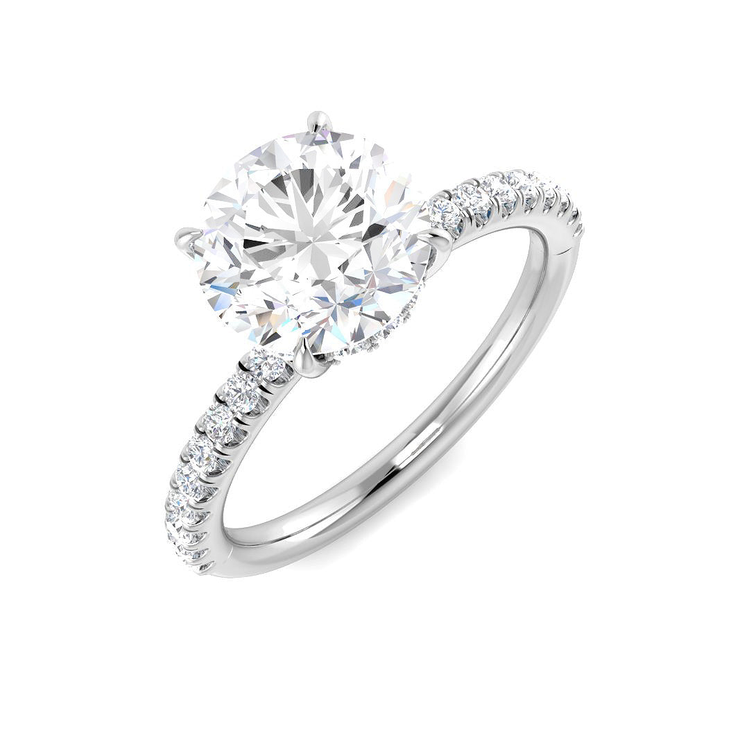Engagement Lab-Grown Diamond Ring 2.34ct–2.46ct – SR5837 – 18k White Gold