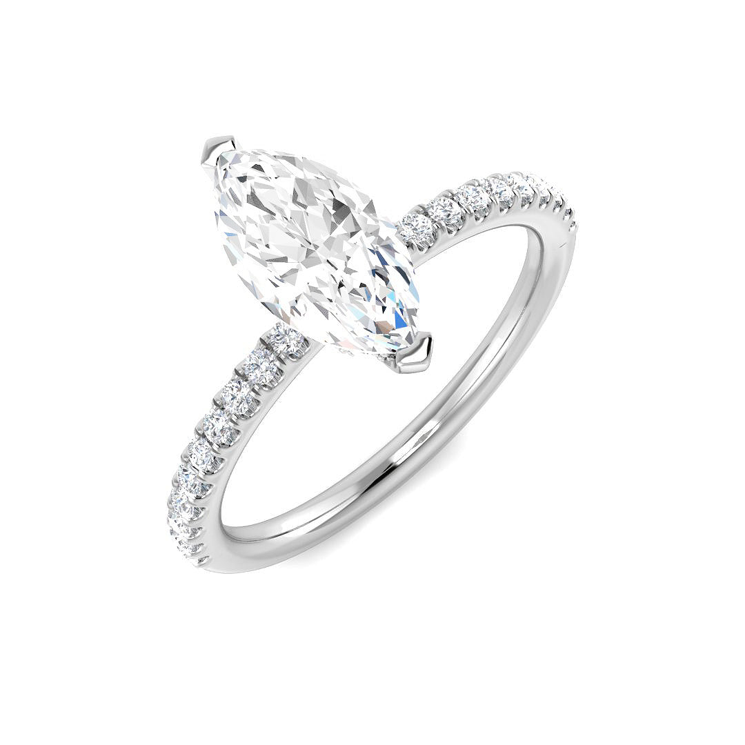 Engagement Lab-Grown Diamond Ring 1.02ct–5.58ct – SR5819 – 18k White Gold