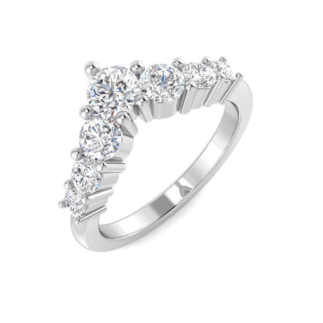 Wishbone Diamond Ring 1.03ct – SR5257 – 18k White Gold