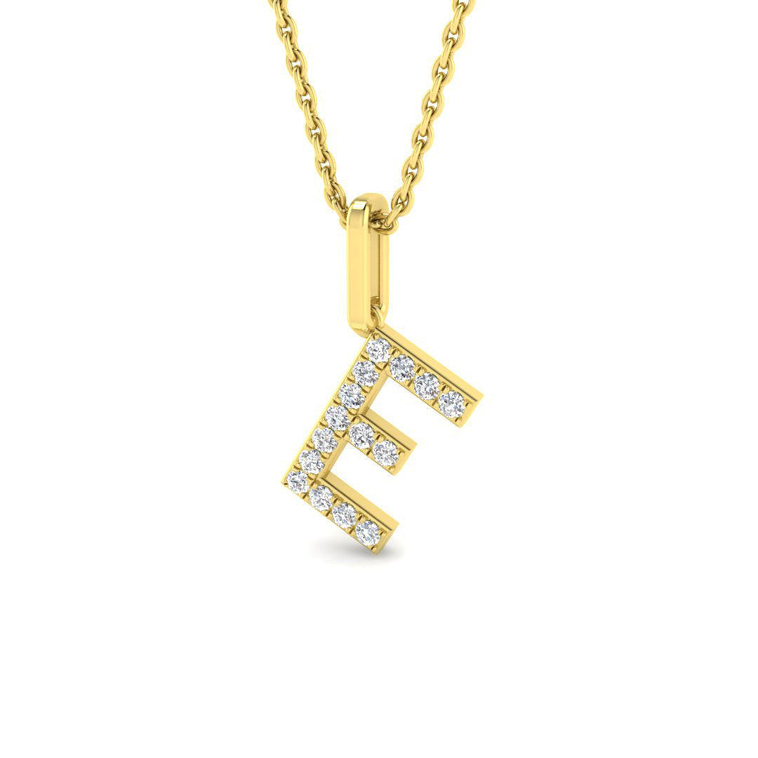 Initials Diamond Ring 0.11ct – SP5171-E – 18k Yellow Gold