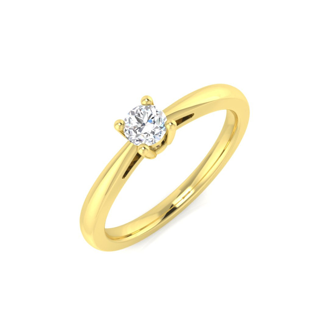 Engagement Diamond Ring 0.19ct–0.24ct – SR874 – 18k Yellow Gold