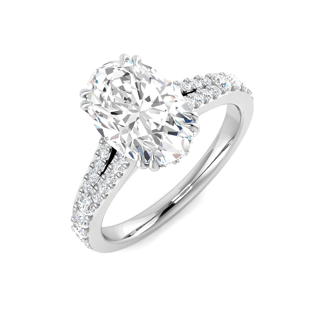 Engagement Lab-Grown Diamond Ring 1.34ct–2.41ct – SR5115 – 18k White Gold