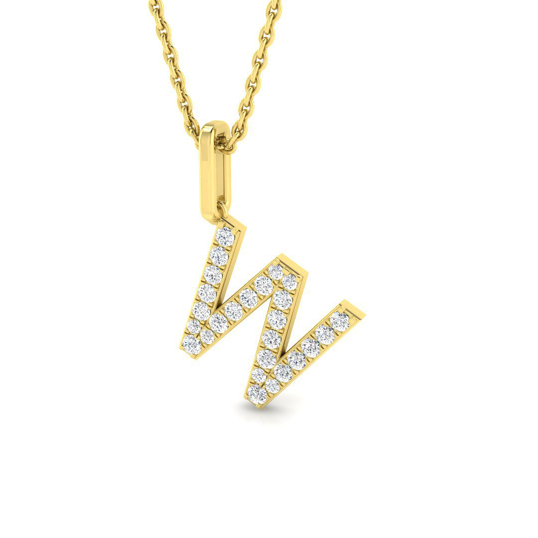 Initials Diamond Ring 0.2ct – SP5171-W – 18k Yellow Gold