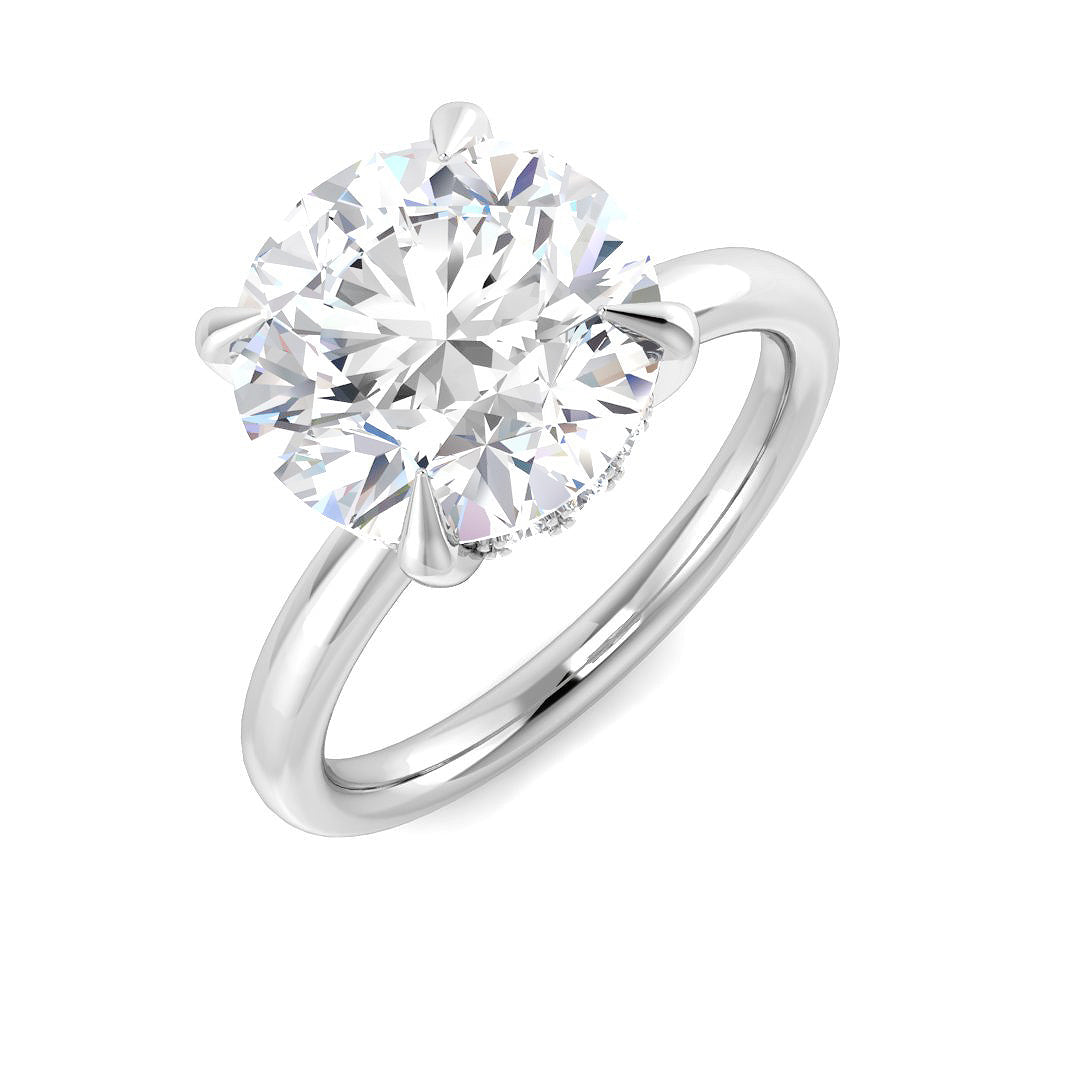 Engagement Lab-Grown Diamond Ring 4.17ct–4.18ct – SR5844 – 18k White Gold