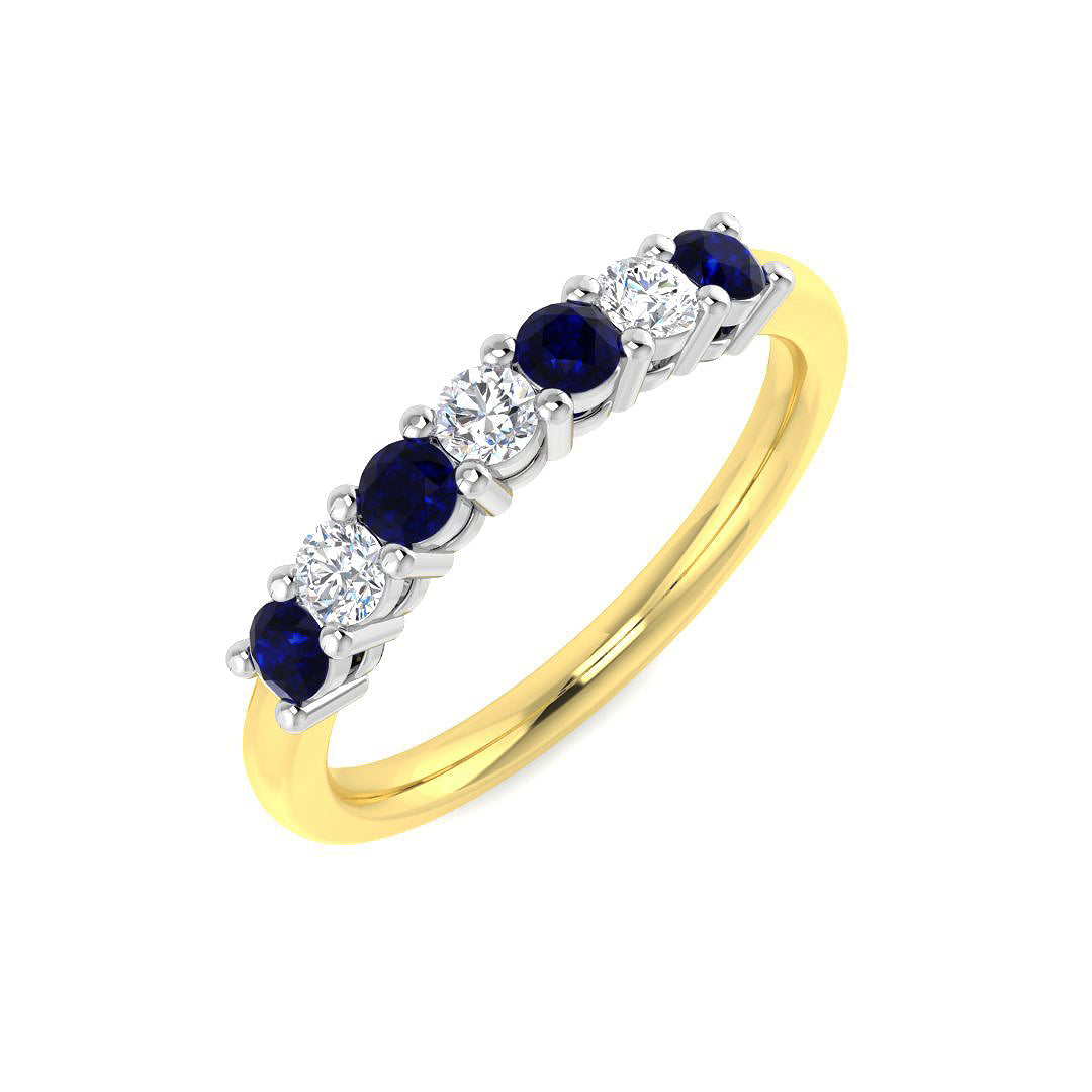 Multi Stone Diamond Ring 0.55ct–0.8ct – SL9059~BS – 18k Yellow Gold