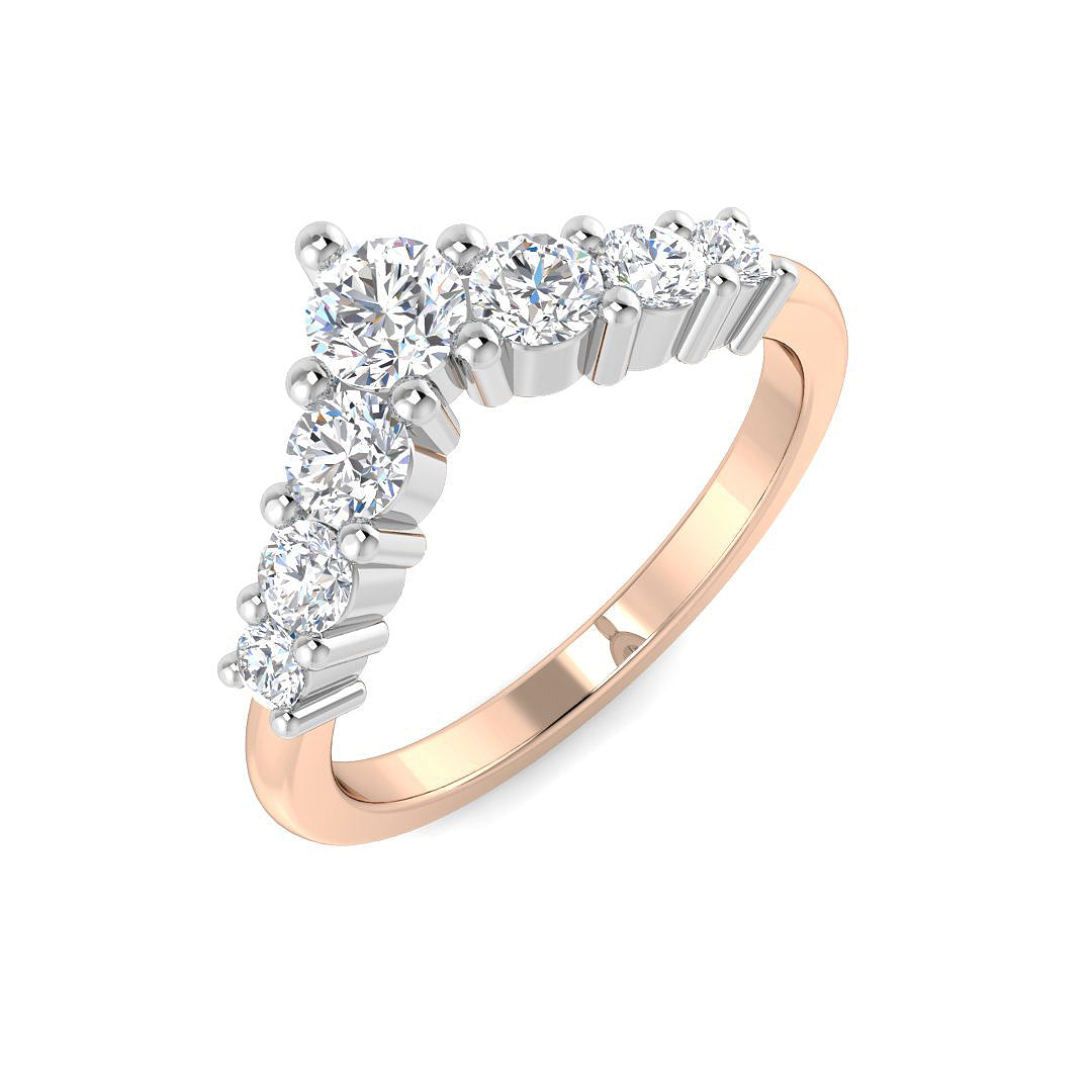 Wishbone Diamond Ring 0.78ct – SR5256 – 18k Rose Gold