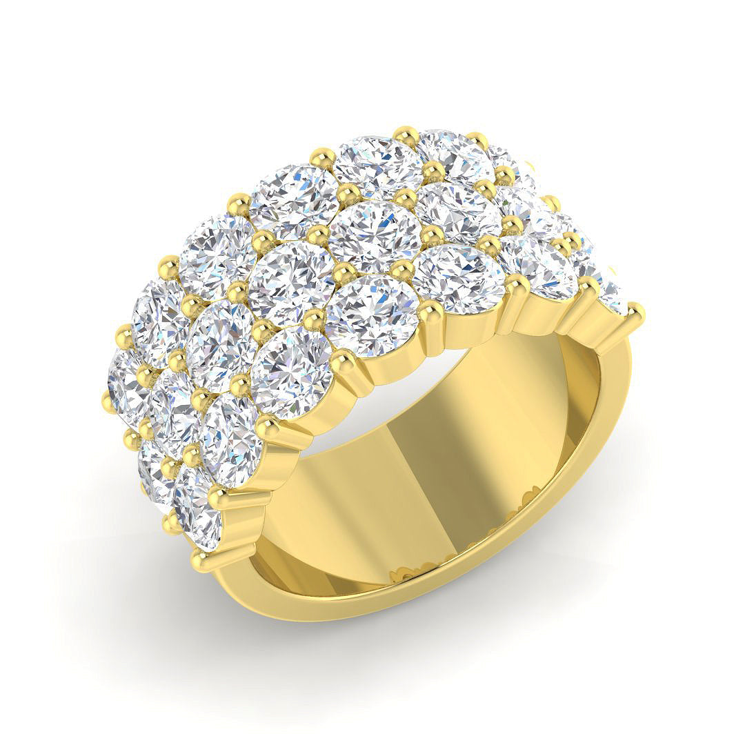 Half Eternity Diamond Ring 2.91ct–4.96ct – BJR0572 – 18k Yellow Gold