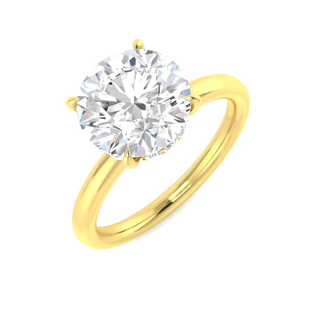 Engagement Lab-Grown Diamond Ring 3.15ct–3.19ct – SR5843 – 18k Yellow Gold