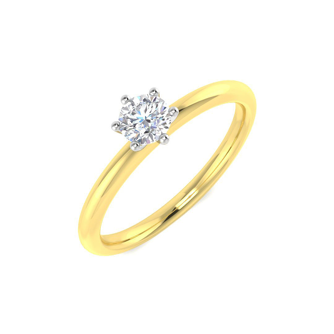 Engagement Diamond Ring 0.26ct – SR284A-4M – 18k Yellow Gold