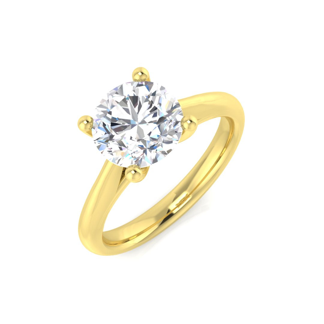 Engagement Lab-Grown Diamond Ring 2.0ct–2.02ct – SR125-8 – 18k Yellow Gold