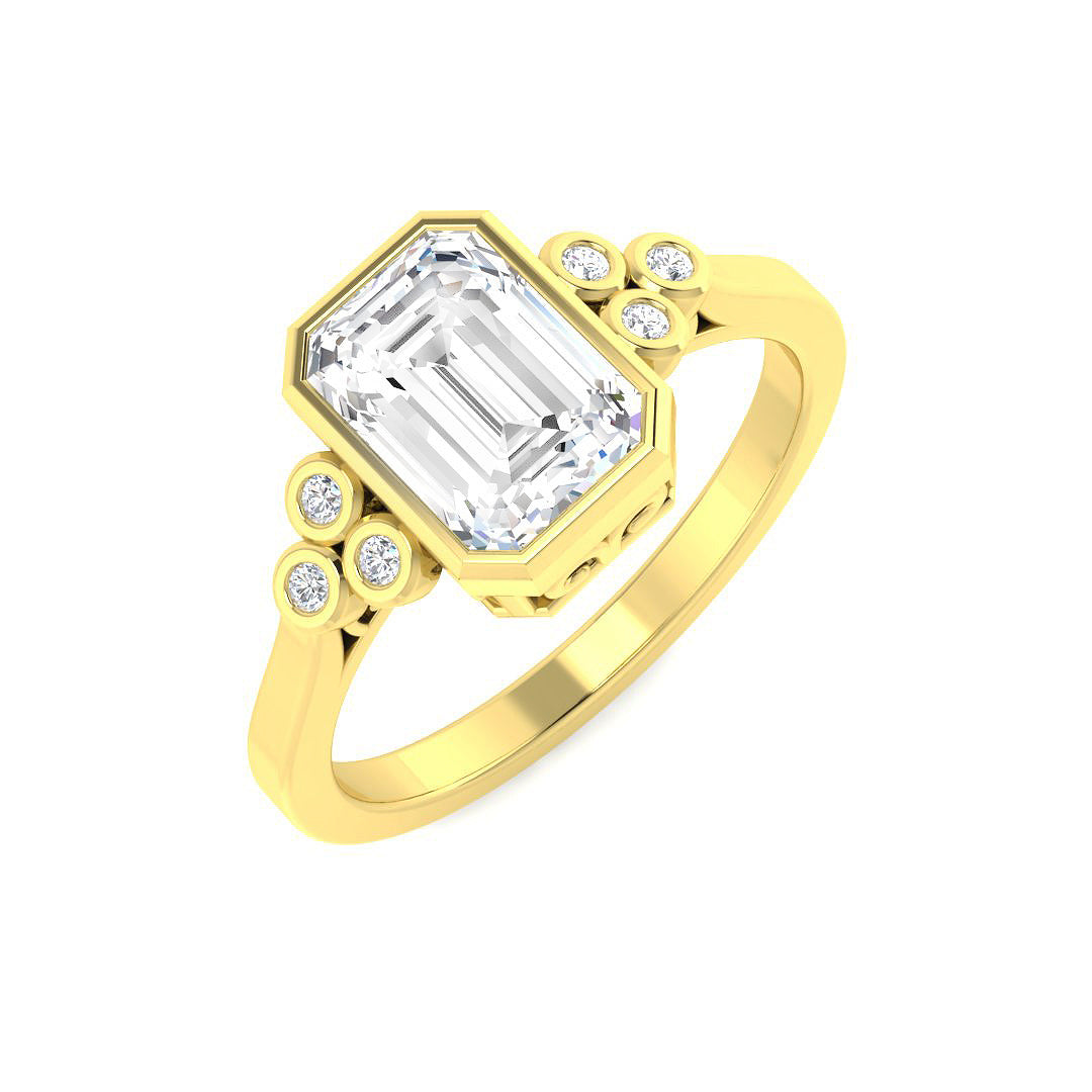 Multi Stone Lab-Grown Diamond Ring 1.07ct–2.13ct – SR6879 – 18k Yellow Gold