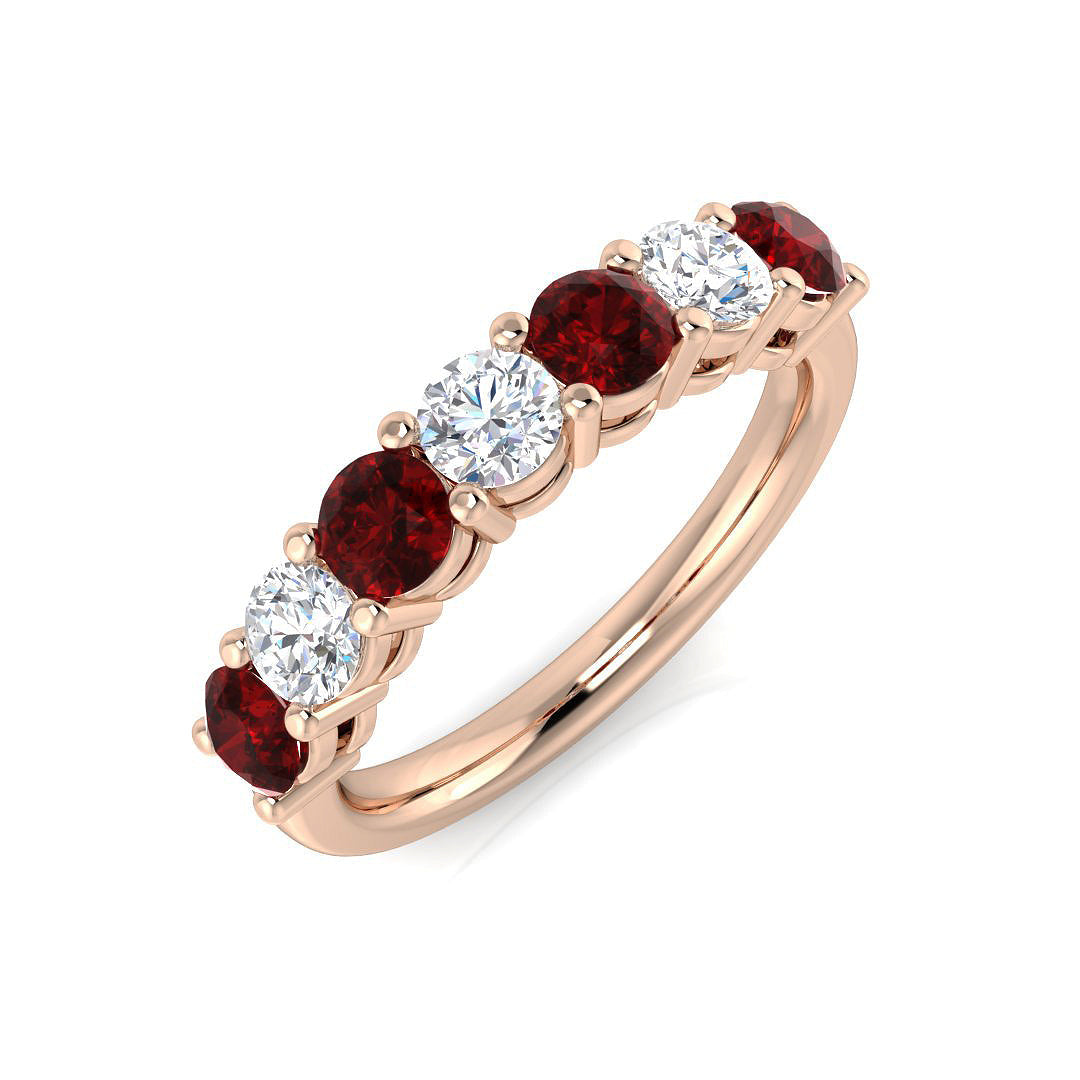 Multi Stone Diamond Ring 0.79ct–1.26ct – SL9056~RY – 18k Rose Gold