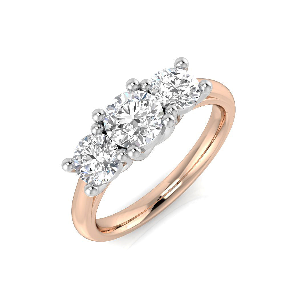 Three Stone Diamond Ring 1.35ct – SL9177 – 18k Rose Gold