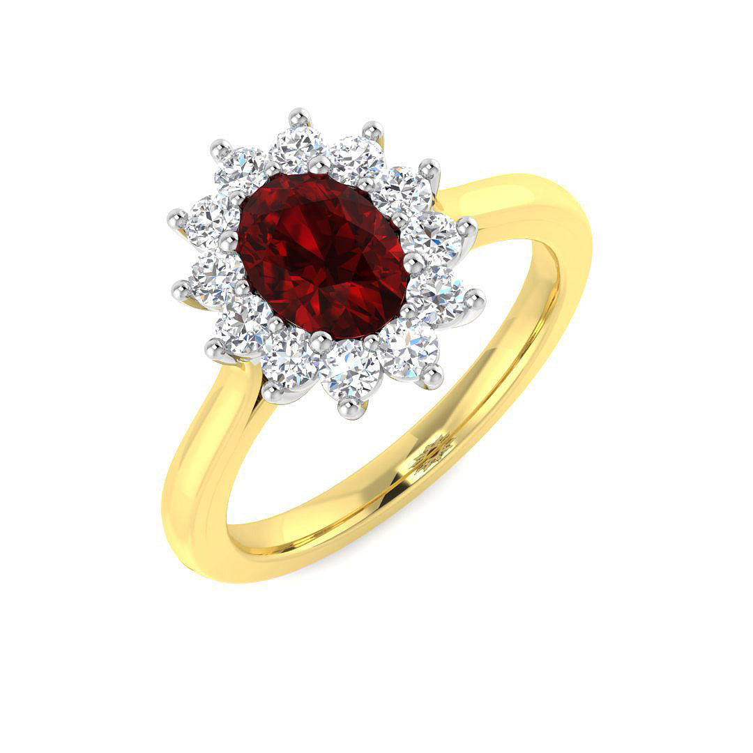 Cluster Lab-Grown Diamond Ring 1.52ct – SL8276 – 18k Yellow Gold