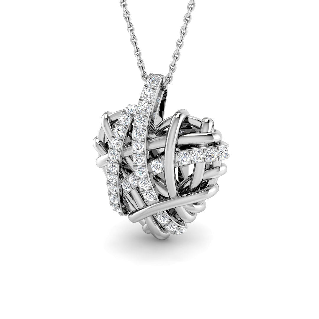 Heart Diamond Ring 0.38ct–0.4ct – SP7015 – 18k White Gold