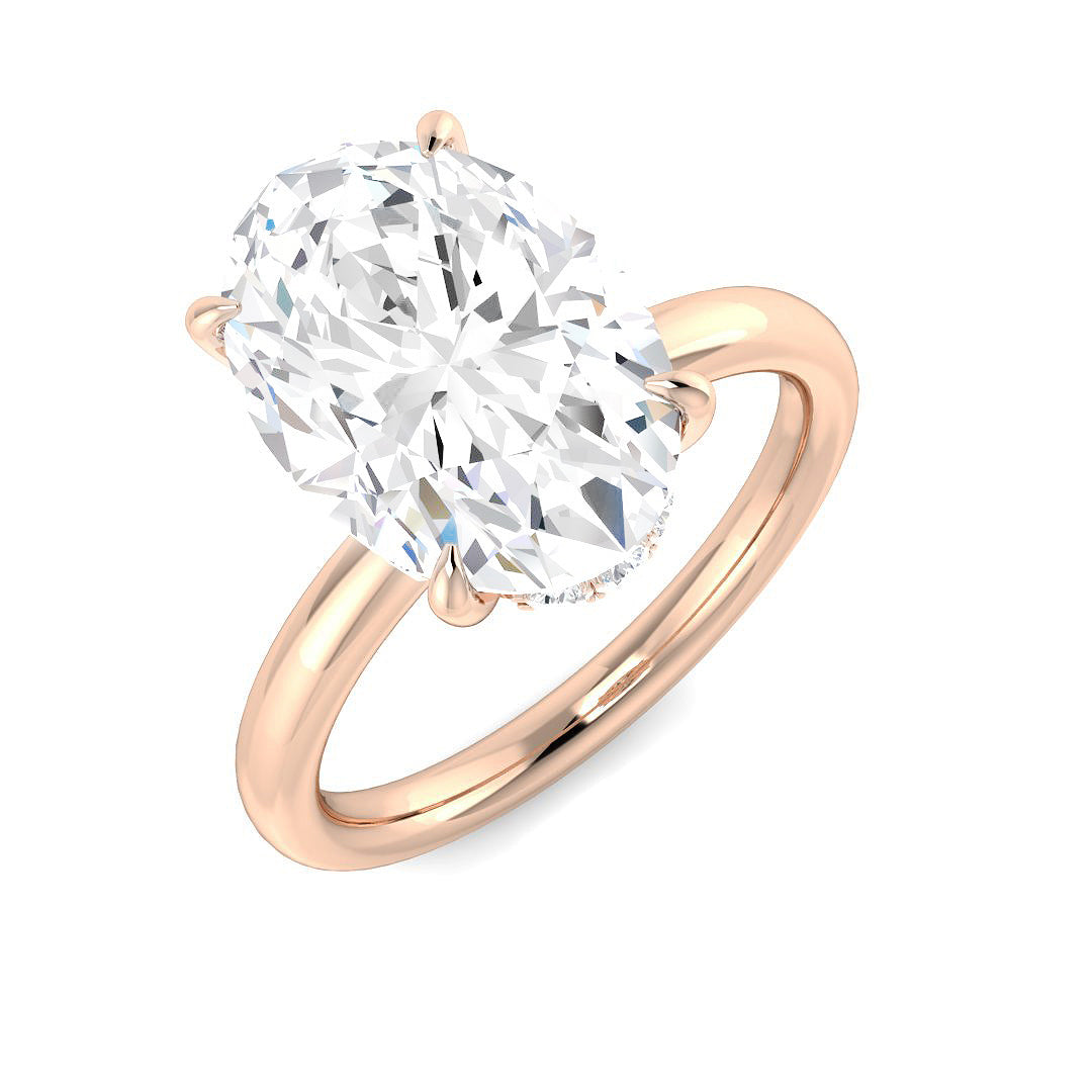 Engagement Lab-Grown Diamond Ring 4.01ct–4.21ct – SR5872 – 18k Rose Gold