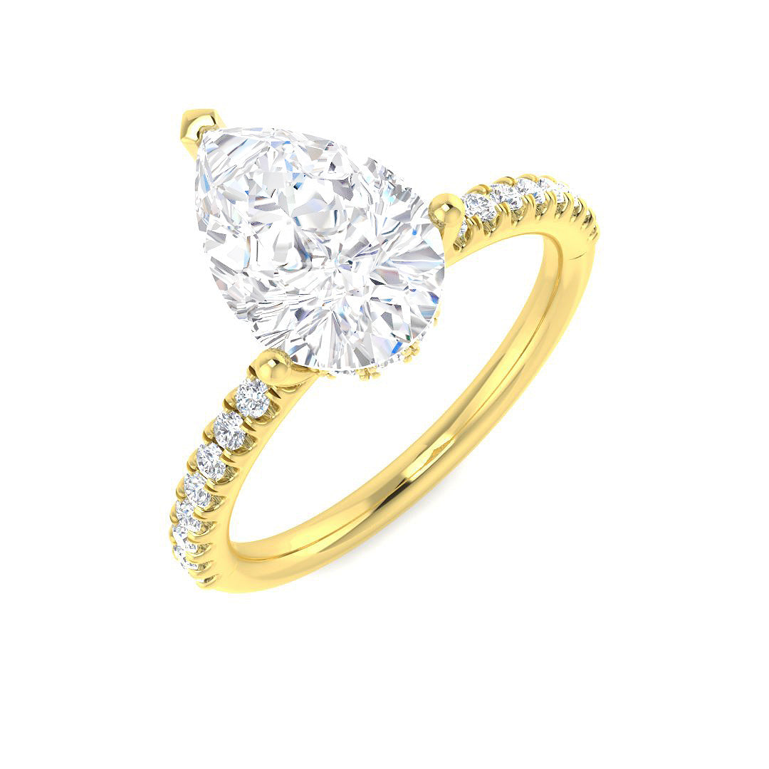 Engagement Lab-Grown Diamond Ring 2.36ct–2.38ct – SR5863 – 18k Yellow Gold