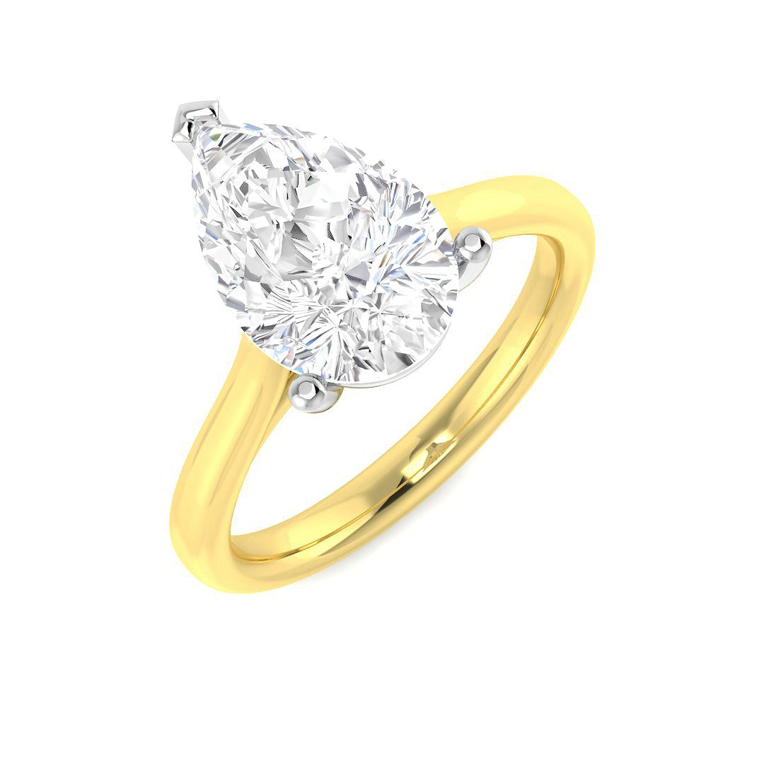 Engagement Lab-Grown Diamond Ring 3.03ct – SR4903 – 18k Yellow Gold