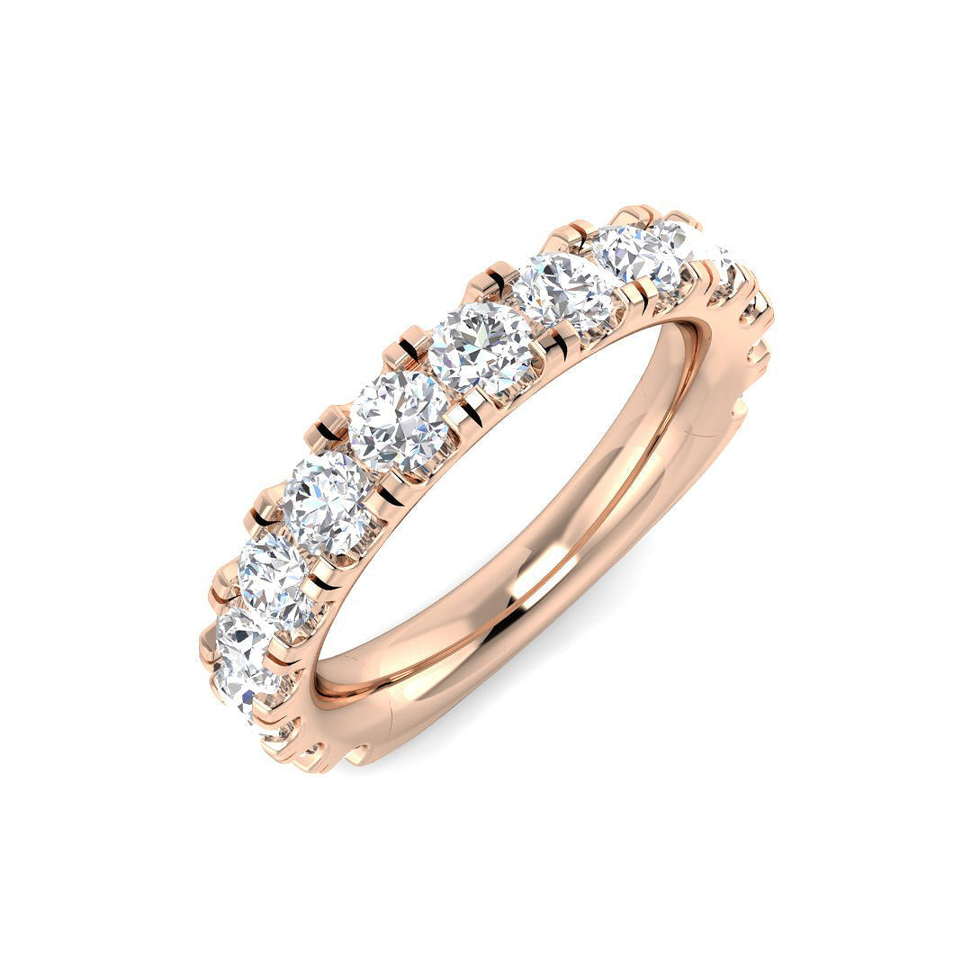 Half Eternity Diamond Ring 0.59ct–1.47ct – SR3209 – 18k Rose Gold