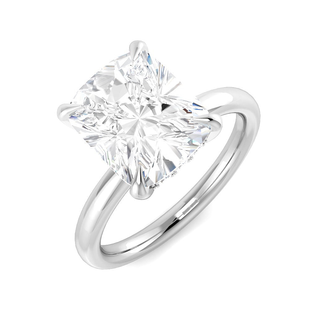 Engagement Lab-Grown Diamond Ring 4.17ct–4.18ct – SR6143 – 18k White Gold