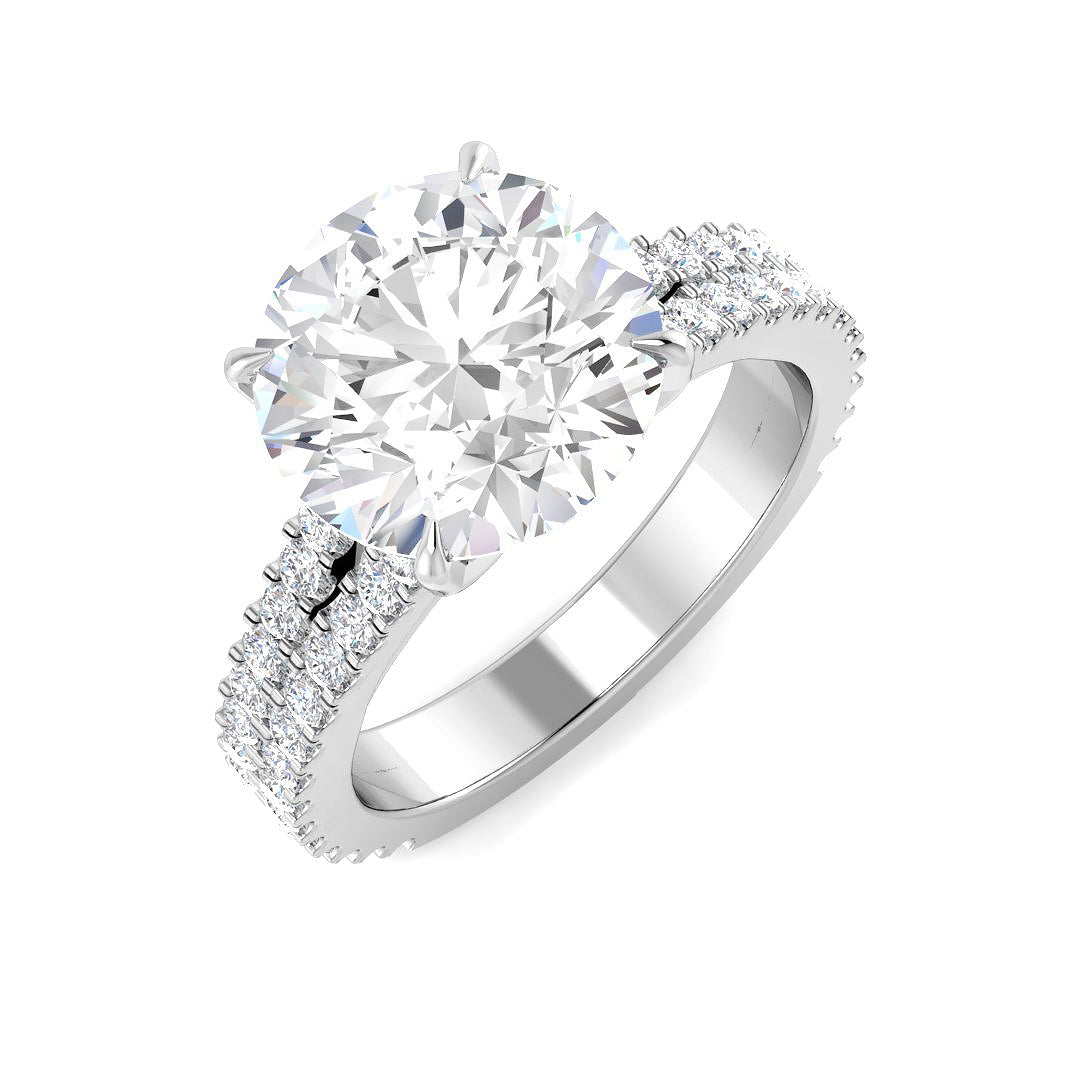 Engagement Lab-Grown Diamond Ring 1.63ct–3.66ct – SR4910 – 18k White Gold