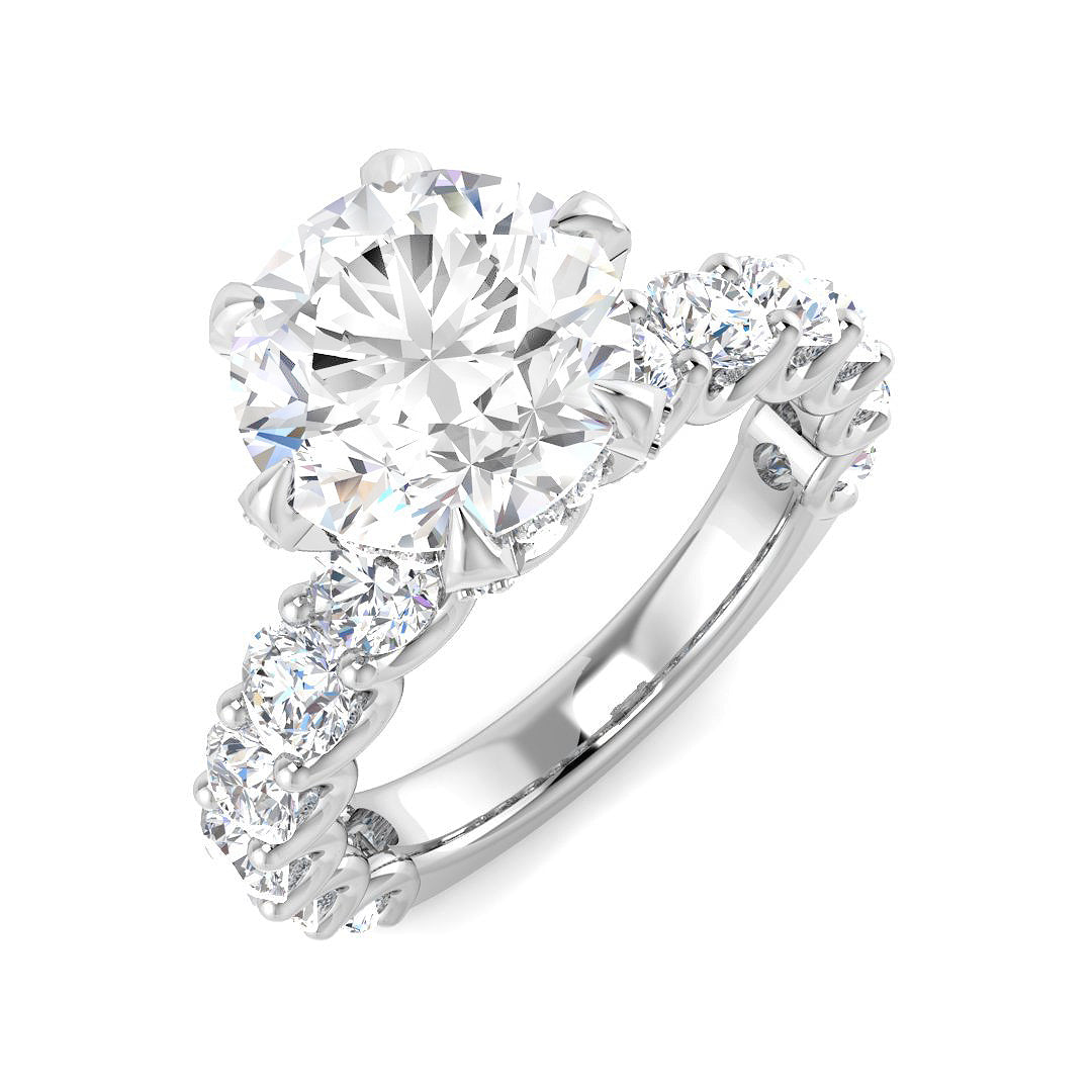 Engagement Lab-Grown Diamond Ring 3.77ct–7.87ct – SR4678 – 18k White Gold