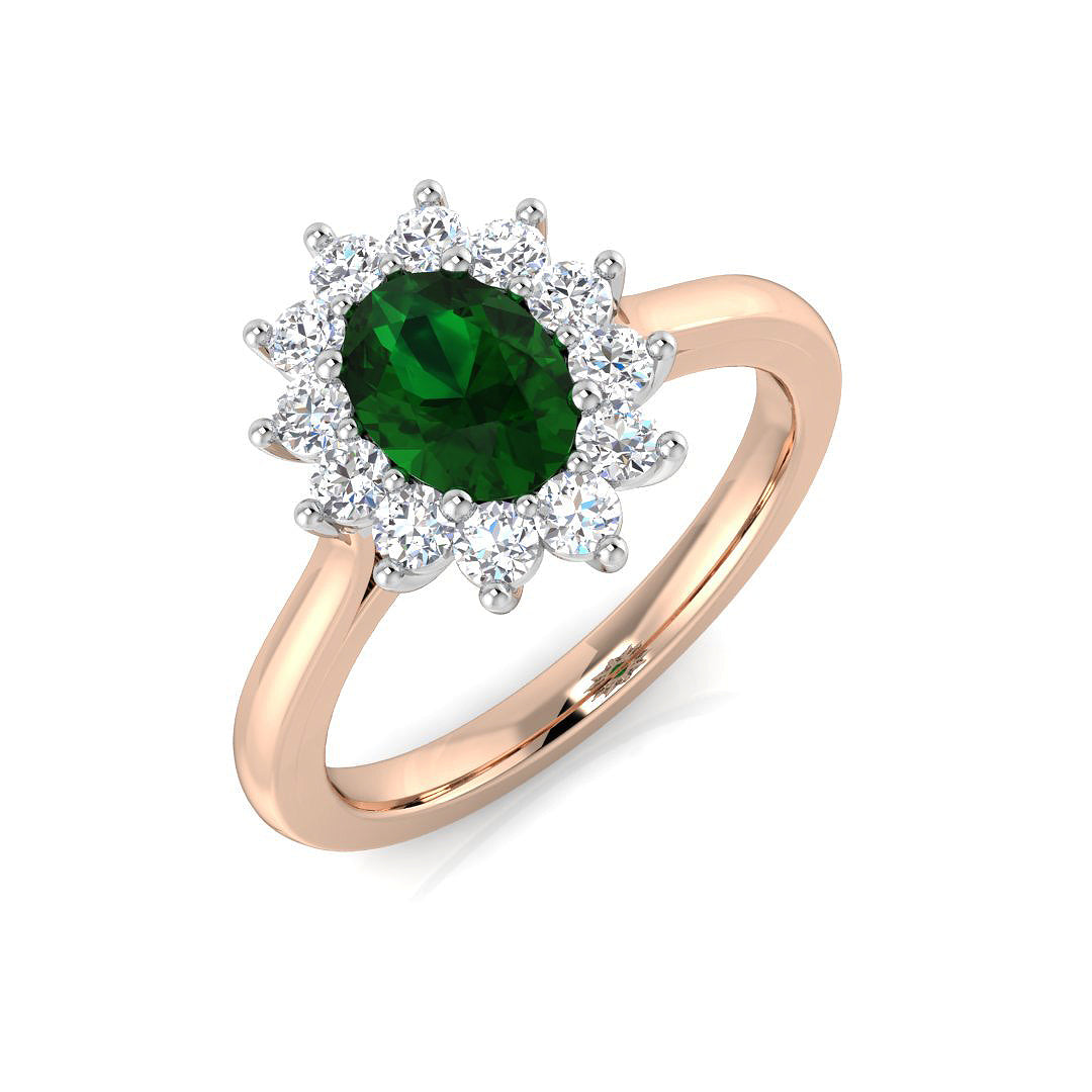 Cluster Diamond Ring 1.05ct–4.26ct – SL8276~EM – 18k Rose Gold