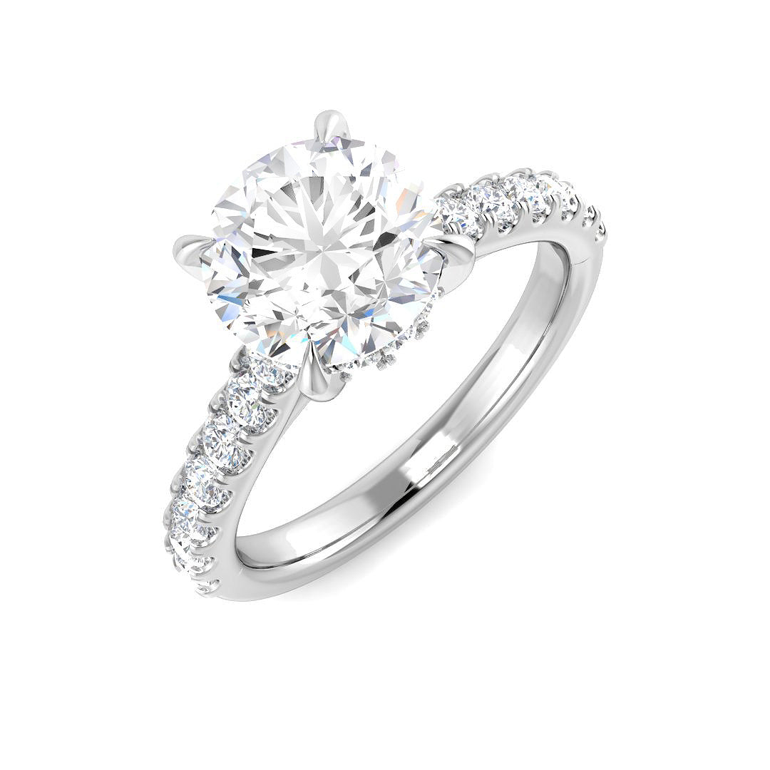 Engagement Lab-Grown Diamond Ring 2.63ct–2.65ct – SR5596 – 18k White Gold