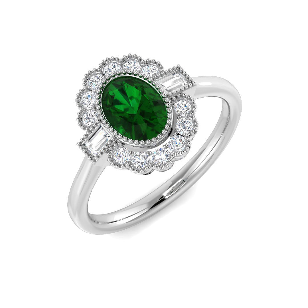 Vintage Lab-Grown Diamond Ring 1.14ct – SR7464~COEM – 9k White Gold