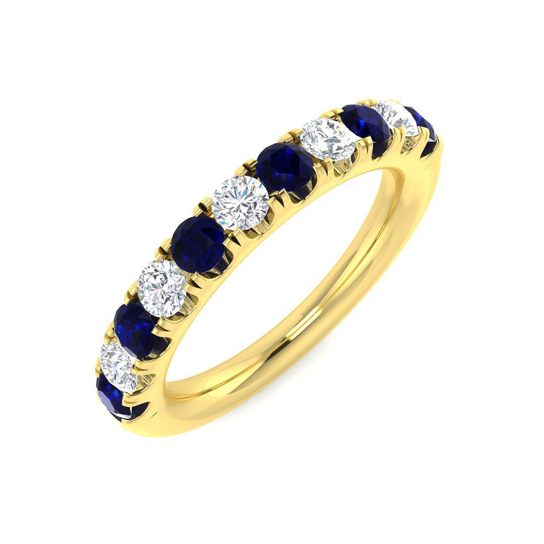 Half Eternity Diamond Ring 0.64ct – XYR11330~BS – 18k Yellow Gold