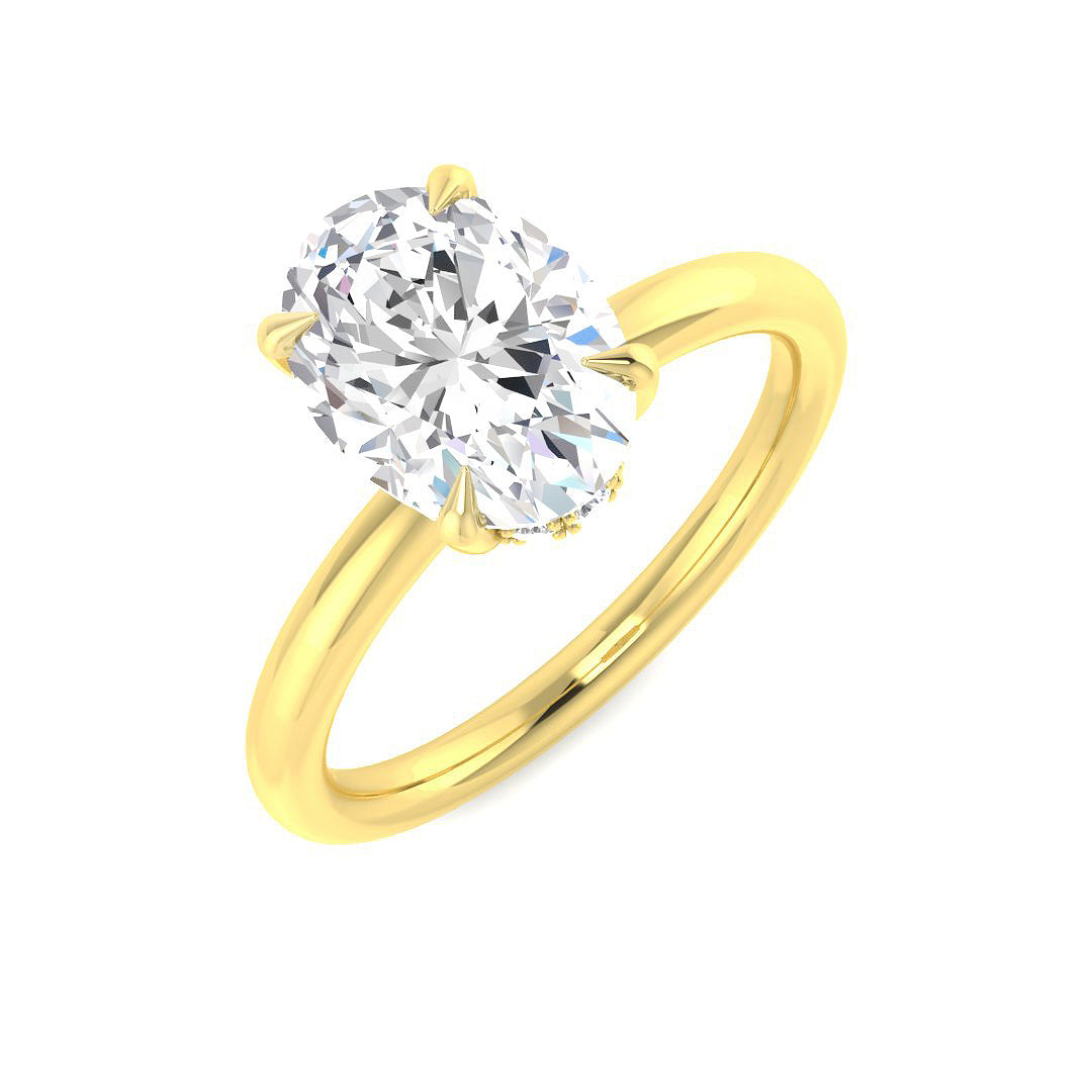 Engagement Lab-Grown Diamond Ring 2.13ct–2.15ct – SR5888 – 18k Yellow Gold
