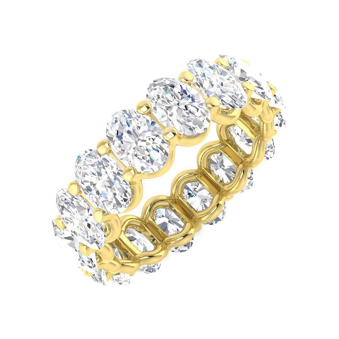 Full Eternity Diamond Ring 5.41ct–6.45ct – SR3262 – 18k Yellow Gold