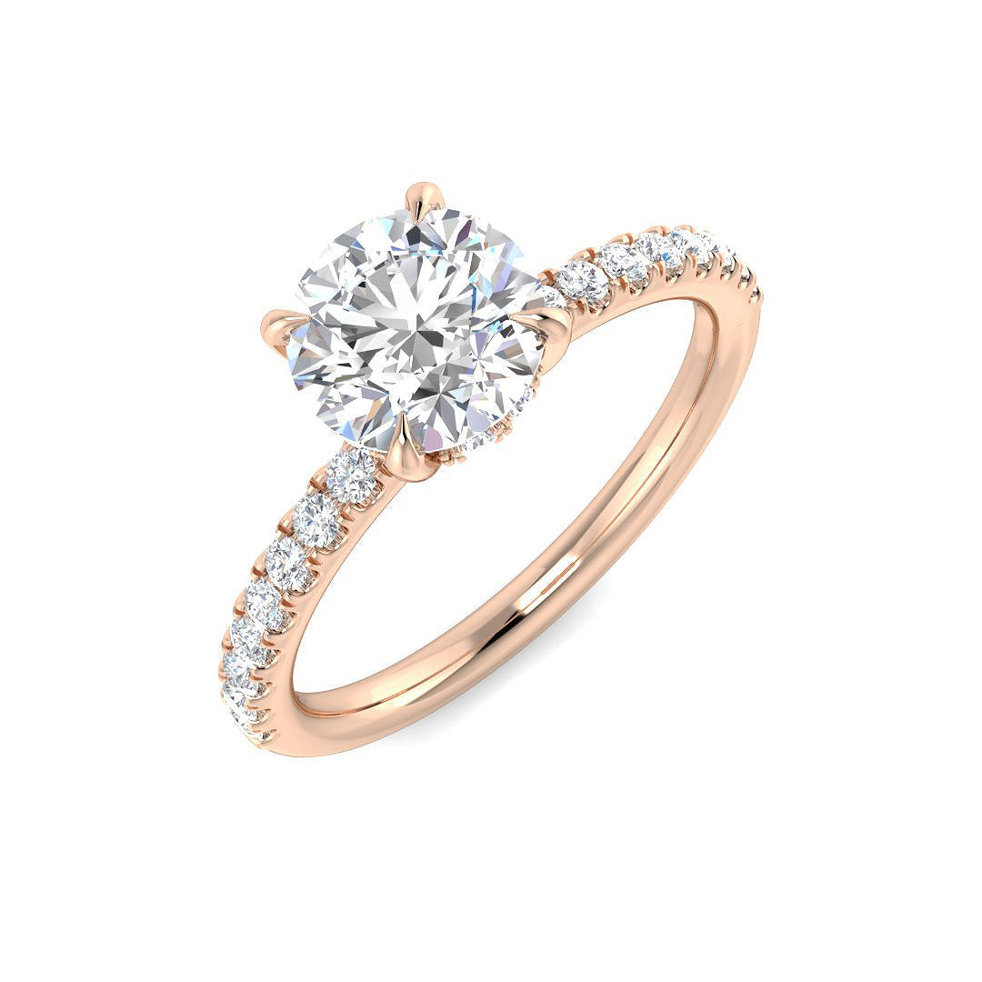 Engagement Lab-Grown Diamond Ring 1.62ct – SR5491 – 18k Rose Gold