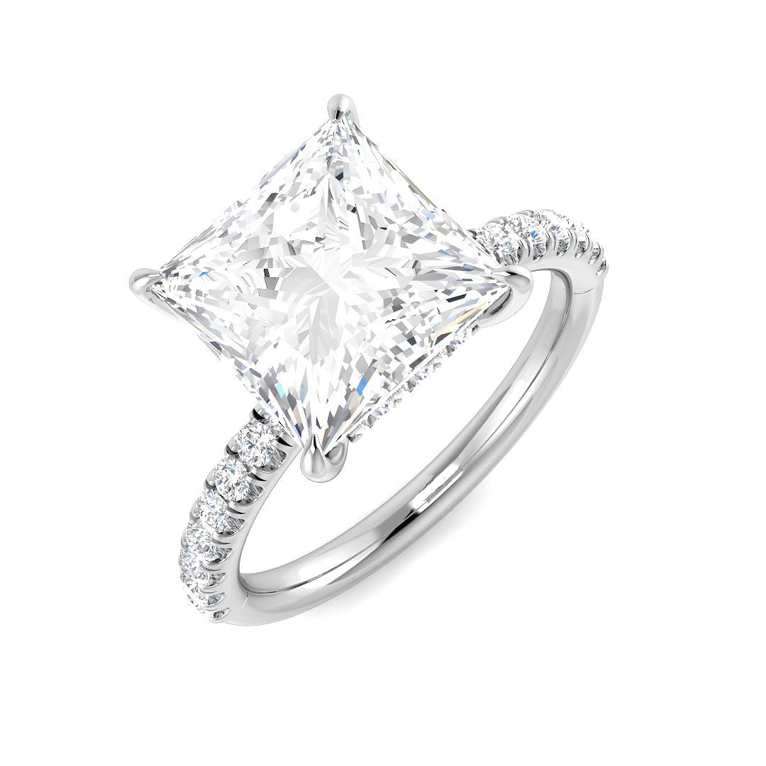 Engagement Lab-Grown Diamond Ring 1.26ct–5.49ct – SR5803 – 18k White Gold