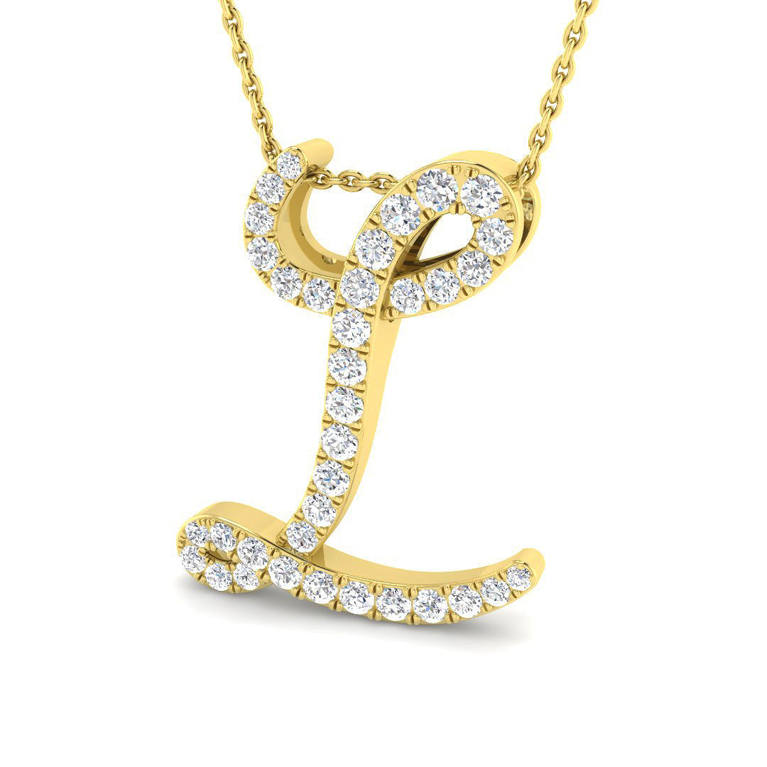 Initials Diamond Ring 0.28ct–1.22ct – SP4909-L – 18k Yellow Gold