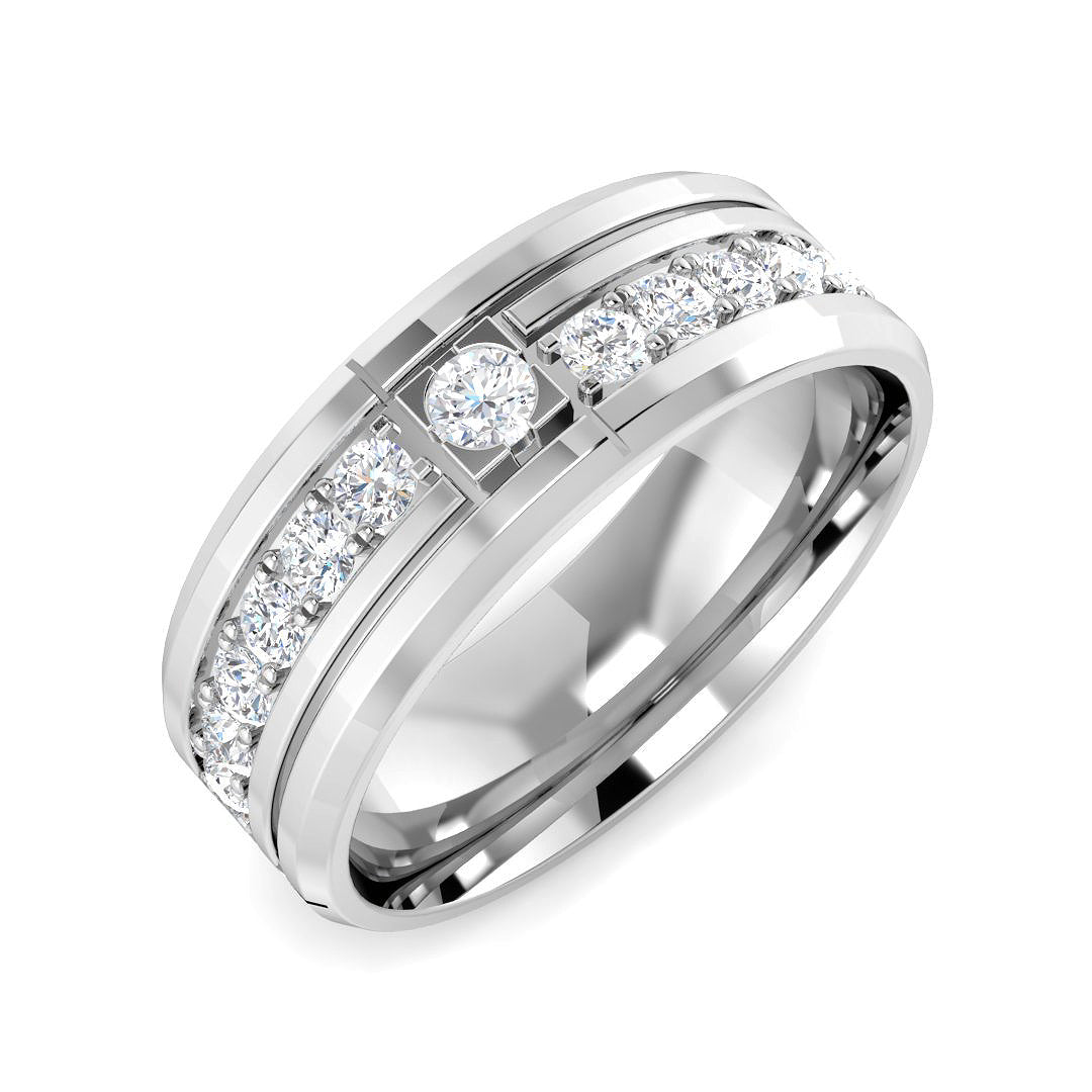 Fancy Diamond Ring 0.55ct – SR3580 – 18k White Gold